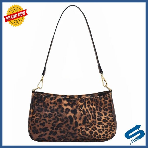 Handbags - Small Vegan Leather Shoulder Bag Clutch Tote Compact Functional Purse